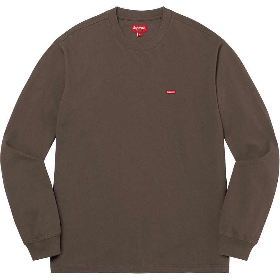 Suéteres Supreme Small Box L/S Tee Marrones | Supreme 288HK